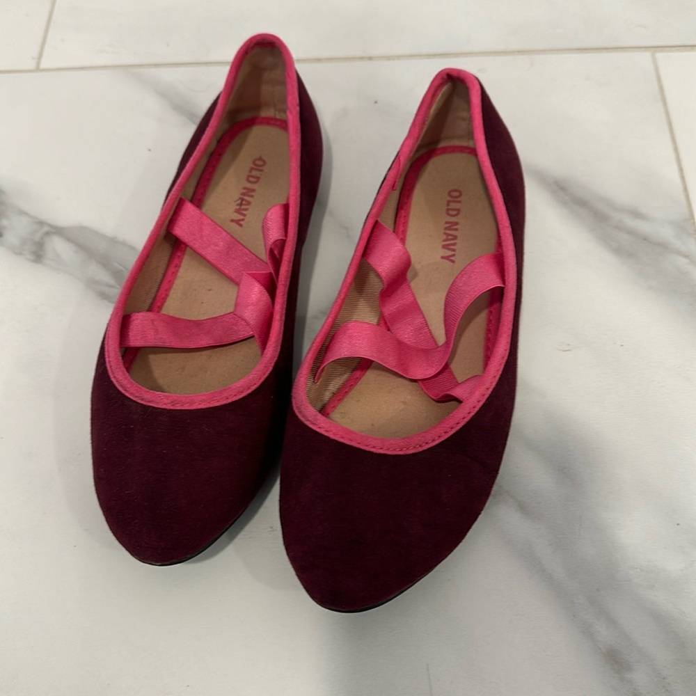Pink ballet flats kids size 1